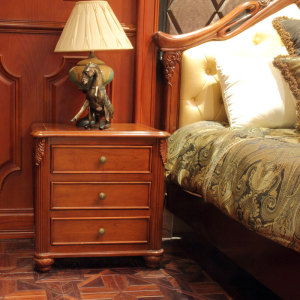 Oppein Exquisite Design Cherry Wood Nightstand (OCT61415)