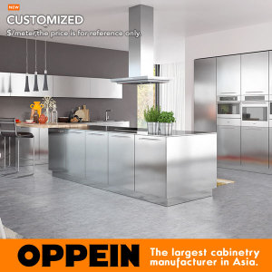 2017 Hot Sale Modern Stainless Steel Kitchen Furniture Modular Kitchen Cabinet (OP17-S30)